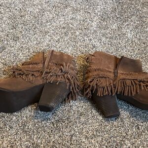 suede boots heeled